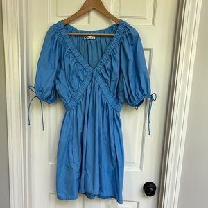 Abercrombie Blue Puff Sleeve Dress